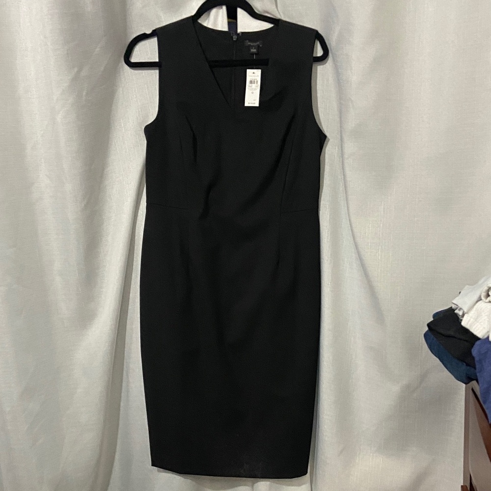 Ann Taylor Elegant Black Midi Dress